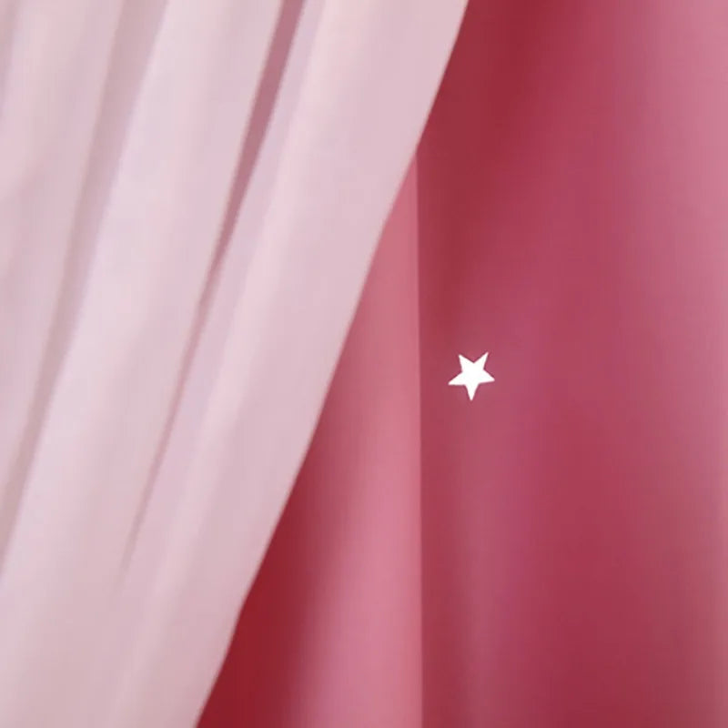 Guangdong Blackout Curtains For Bedroom And Living Room Star Cut Out Decor