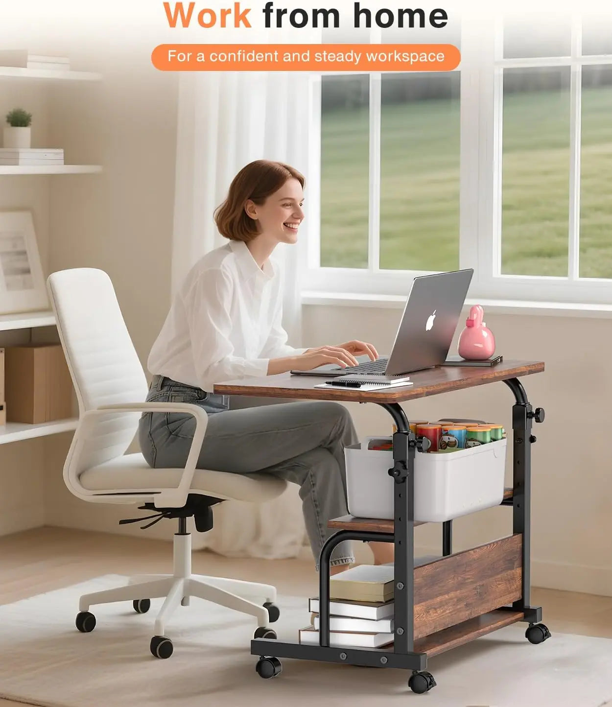 Laptop Desk Adjustable Desk Small Standing Home Office Desks for Small Spaces Portable Desks Table for Bedrooms
