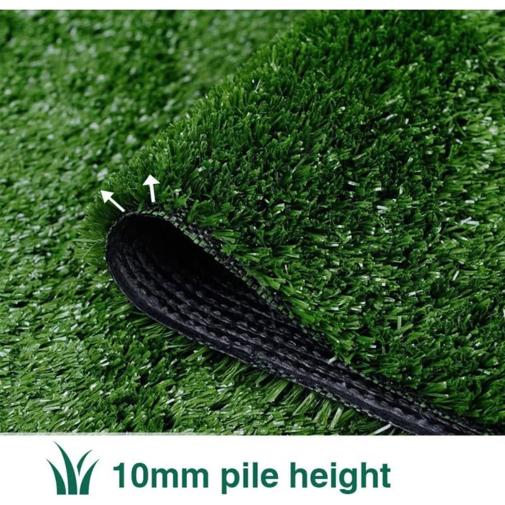 Artificial Grass Synthetic Lawn Outdoor Faux Grass Rug for Patio 0.4 Inch Pile Height 5FTx43FT Astro Turf Grass Roll Carpet Rug