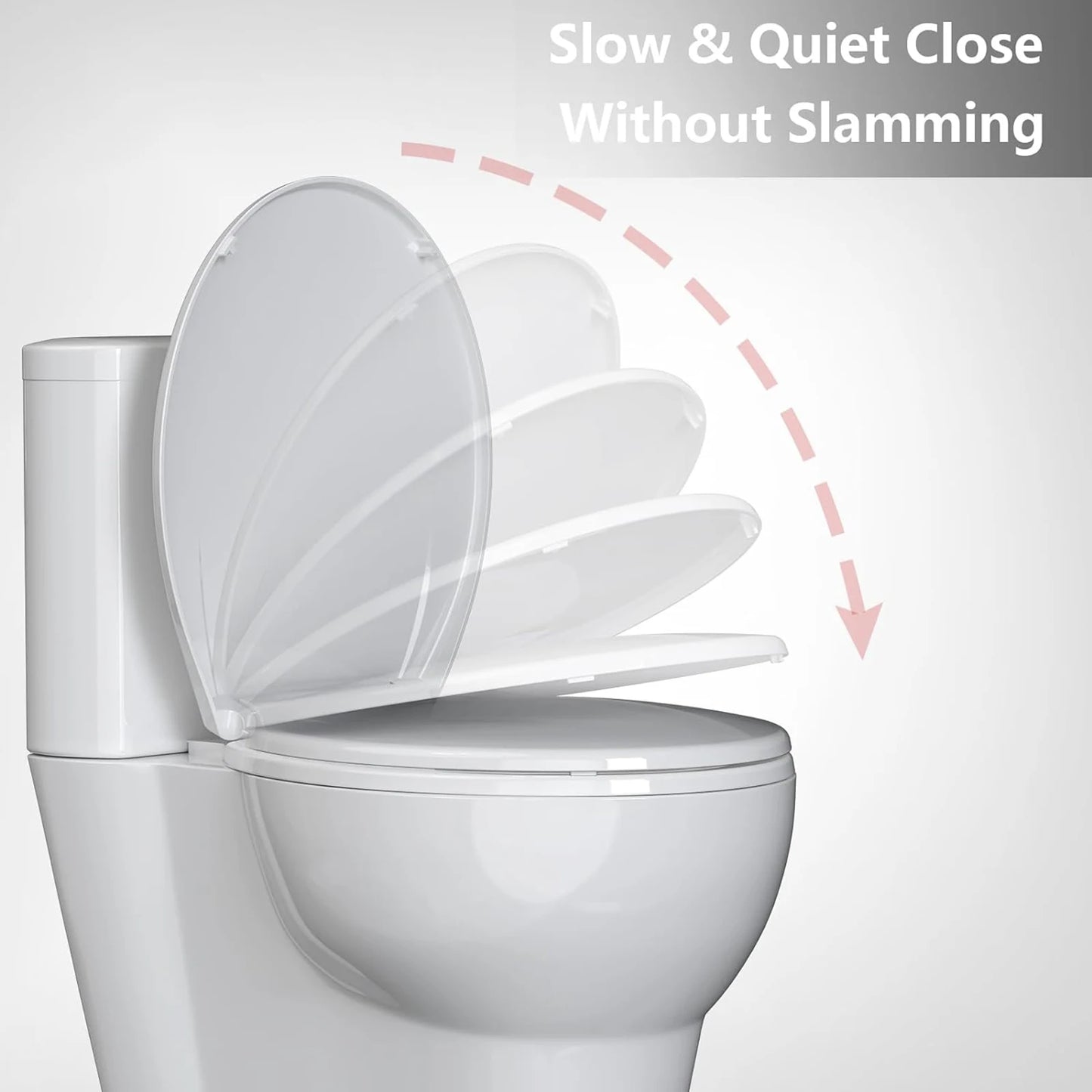 HobbyLane Elongated Toilet Seat With Quick-Release And Soft-Close