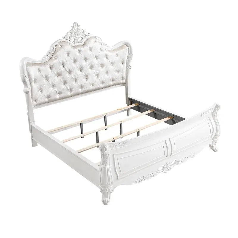 Modern Bedroom Set In Wood Finish With Coordinating Nightstands
