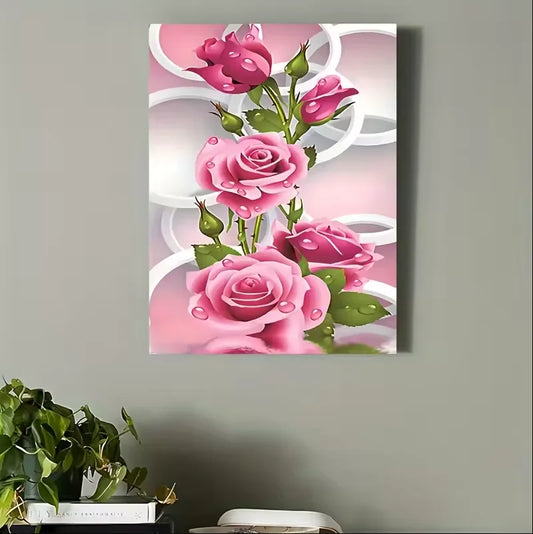 Elegant Floral Canvas Art Vintage Flower Wall Decoration