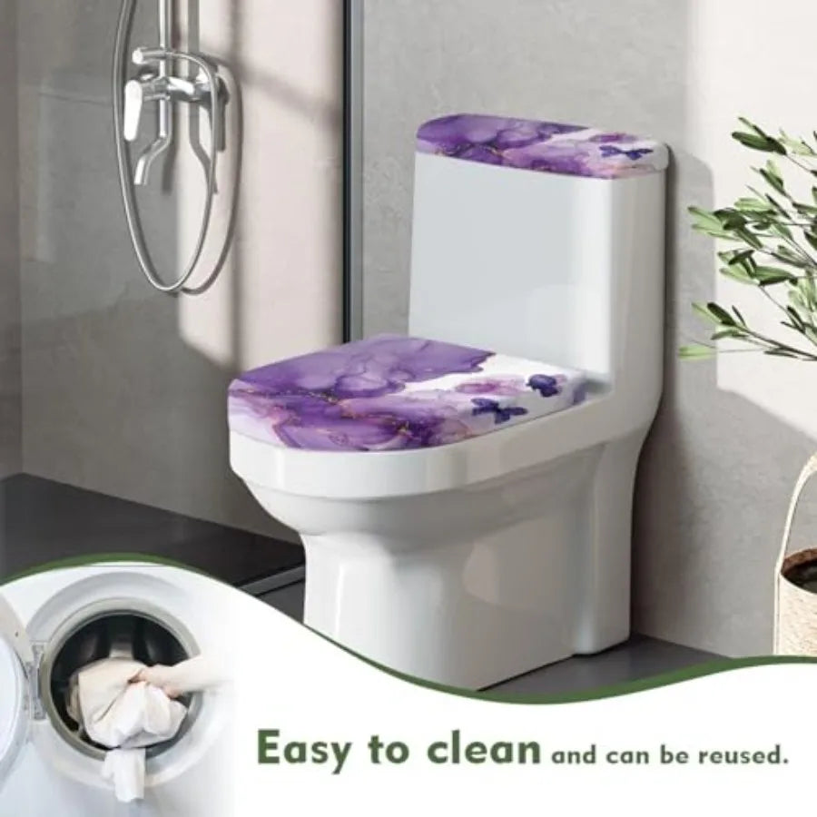High Concerned Toilet Seat And Tank Lid Cover Set Butterfly