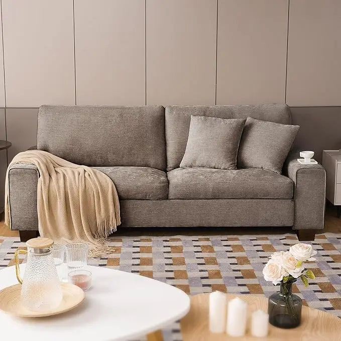 ZHUXIANG Modern Chenille Loveseat Sofa With Removable Cover