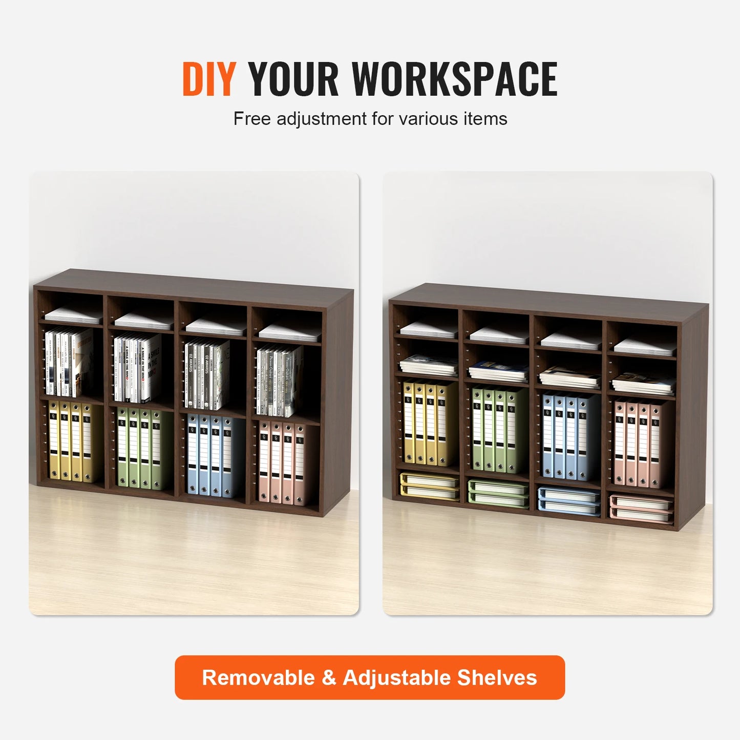 VEVOR Literature Organizers With Adjustable Shelves For Office
