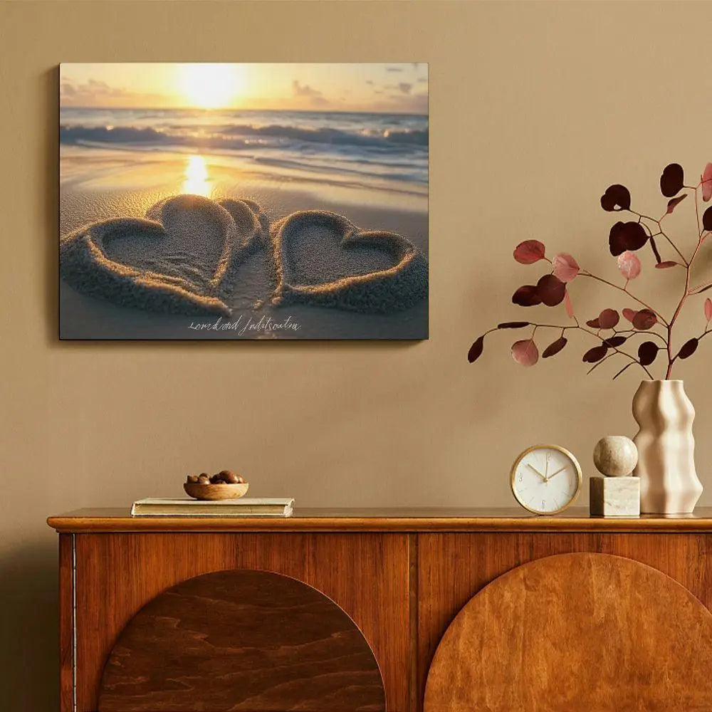 Creative Waterproof Love Theme Canvas Wall Art with Frame