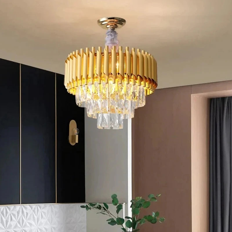 CHYMUIO LIGHT Creative Luxury Crystal Chandelier Pendant LED Light