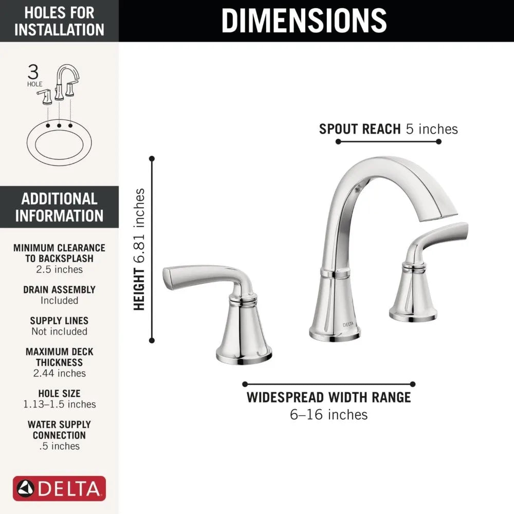 Washbasin Faucet Geist Widespread Bathroom Faucet Chrome Bathroom Faucets for Sink 3 Hole Wash Hands Drain Assembly Included