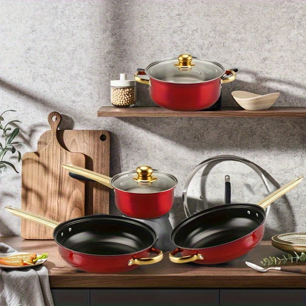 Stainless Steel Non-Stick Cookware Set For Kitchen Use