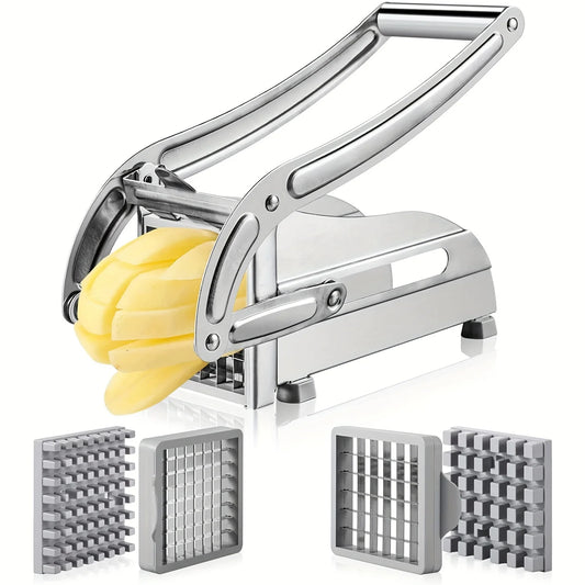 Manual Stainless Steel Vegetable Slicer With Square Blade For Potatoes