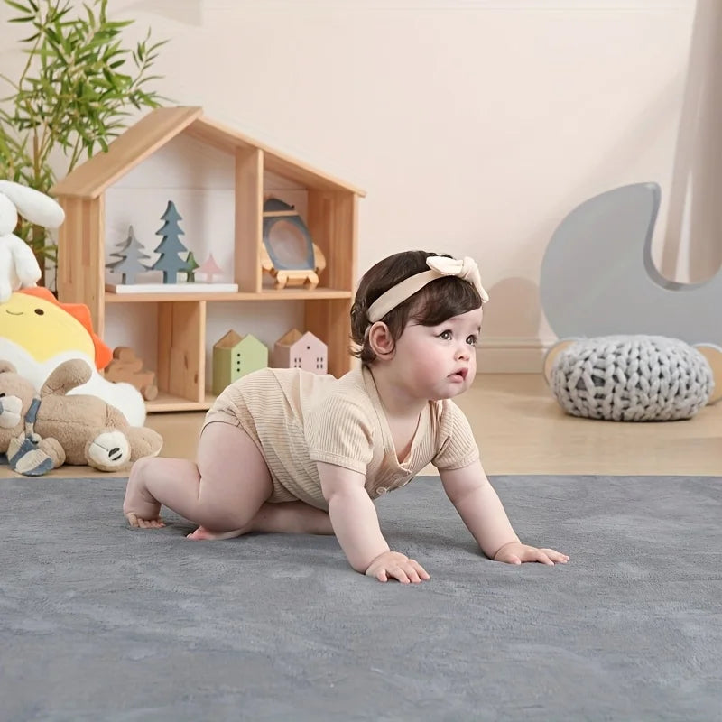 PaPaMat Memory Foam Playpen Mat Non-Slip Soft Velvet Kids Rug