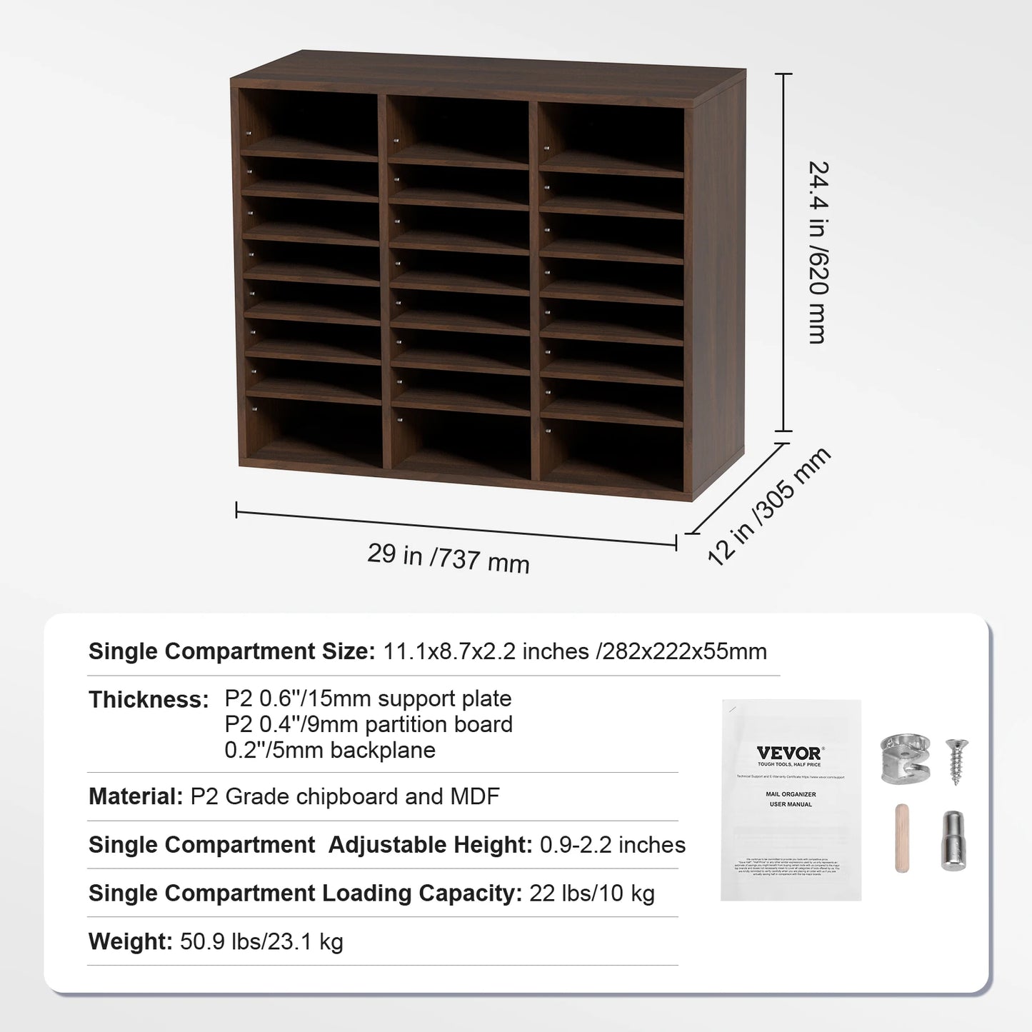 VEVOR Literature Organizers With Adjustable Shelves For Office
