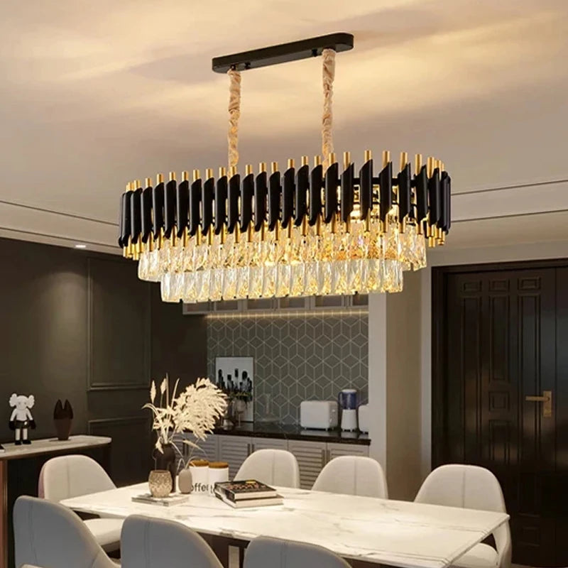 CHYMUIO LIGHT Modern Crystal LED Chandelier Pendant For Restaurant