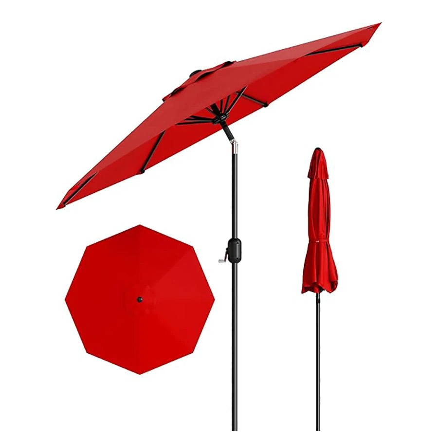 Blissun Outdoor Patio Umbrella With Crank Lift And Tilt