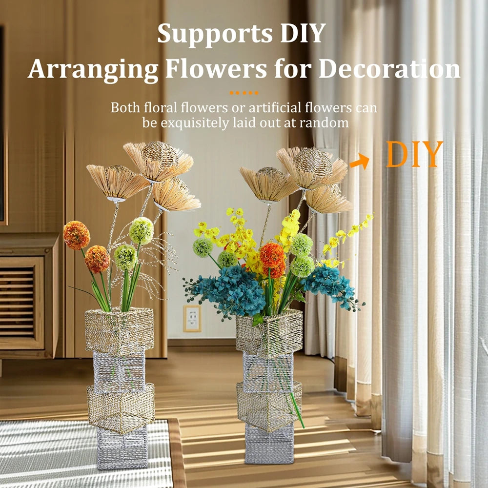 Vrygle Handwoven Modern Floor Lamp for Living Room and Bedroom