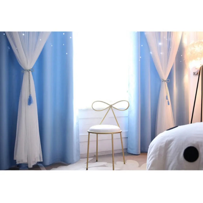 Guangdong Blackout Curtains For Bedroom And Living Room Star Cut Out Decor