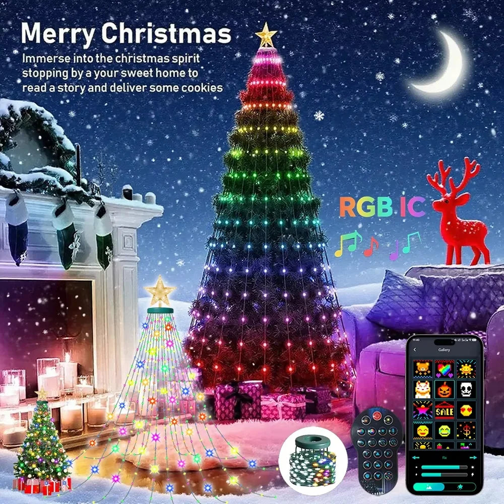 MIMIRGB Smart Christmas Tree Lights With App Control MusicSync IP67