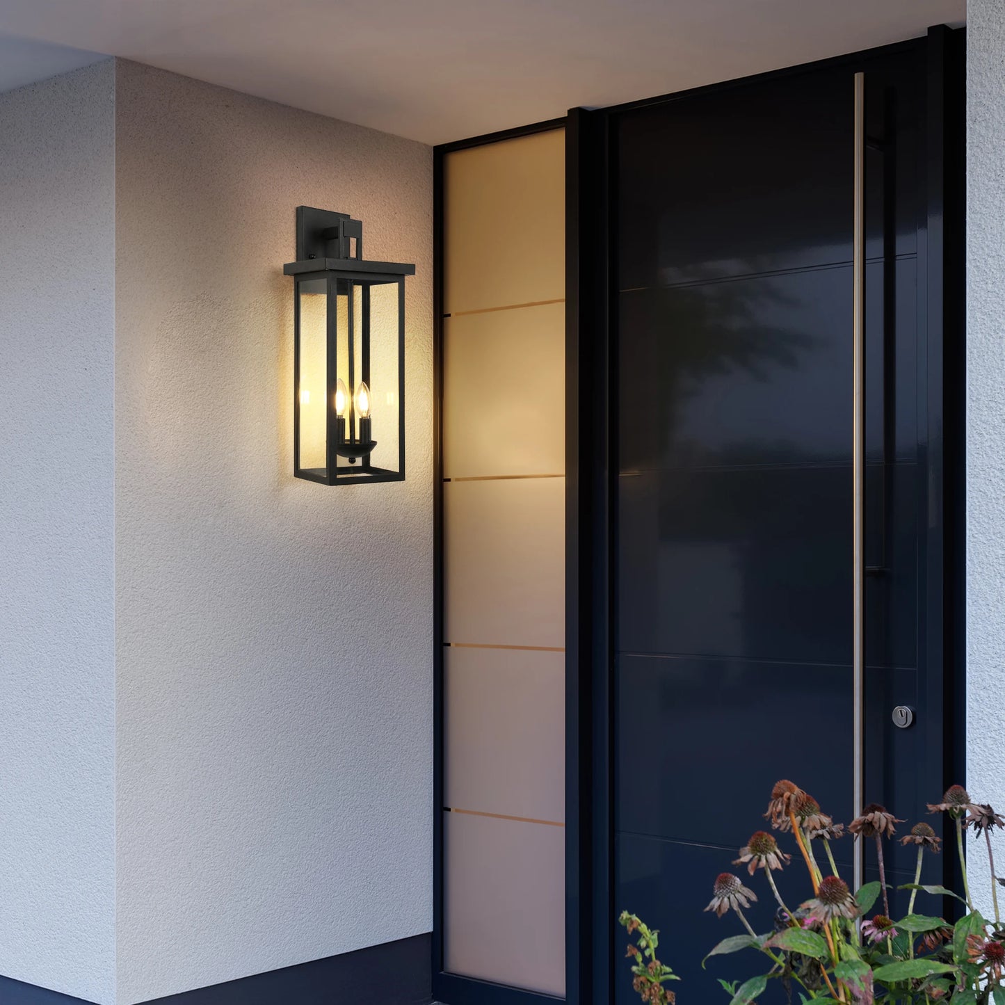 ARLGSITE Outdoor Wall Lantern Dusk To Dawn Sensor Matte Finish
