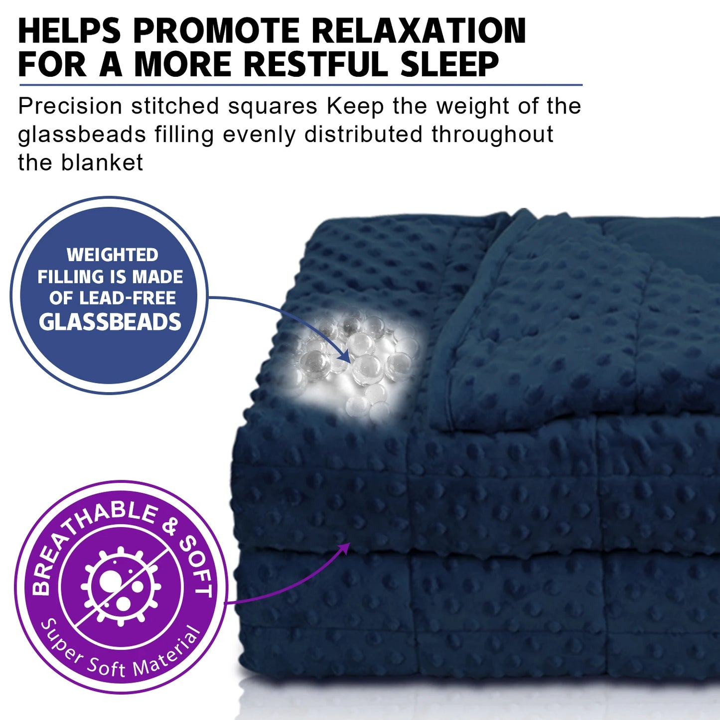 Huloo Sleep Weighted Blanket for Sofa and Bed Comfort