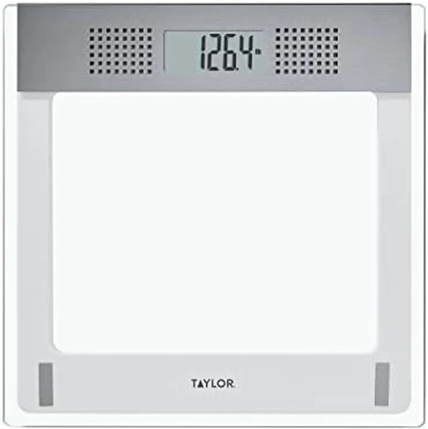 Digital Talking Bathroom Scale with 5 Languages, 440 LB Capacity, Clear Glass & Stainless Steel Accents