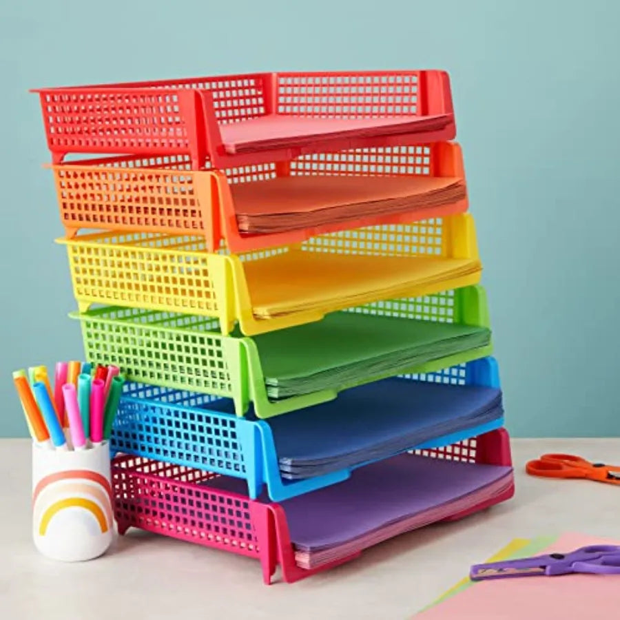 High-concerned Letter Tray Organizer 6-Pack Stackable Desk Organizer