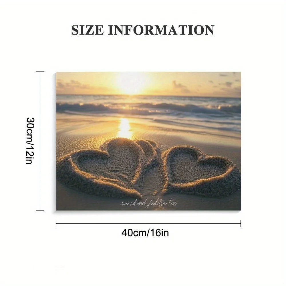 Creative Waterproof Love Theme Canvas Wall Art with Frame
