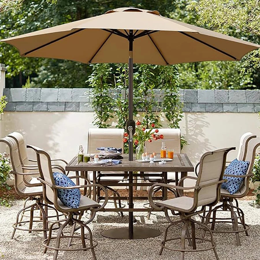 Blissun Outdoor Patio Umbrella With Crank Lift And Tilt