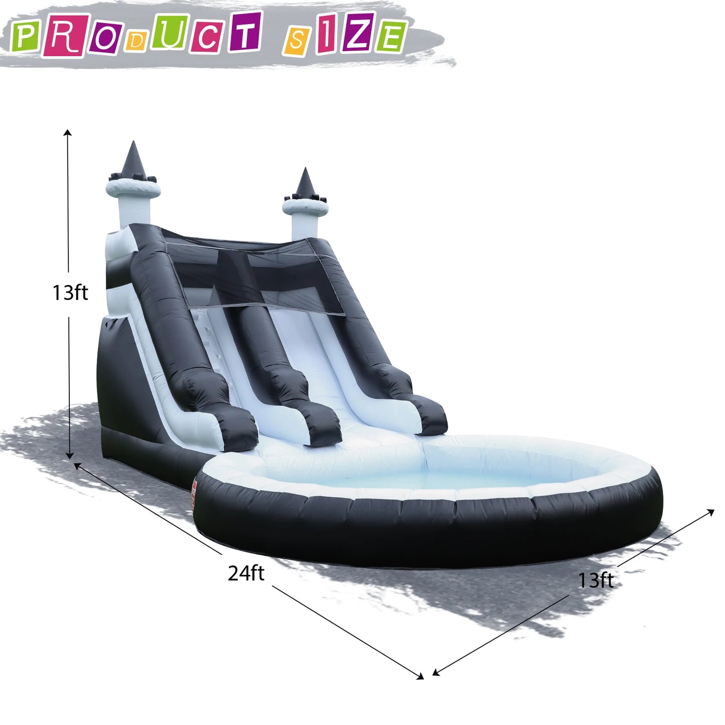 Inflatable pirate boat Outdoor Sildes Air Bounce Water amusement Play Equipment Inflatble Water Double Slide Bubble Ball Pit