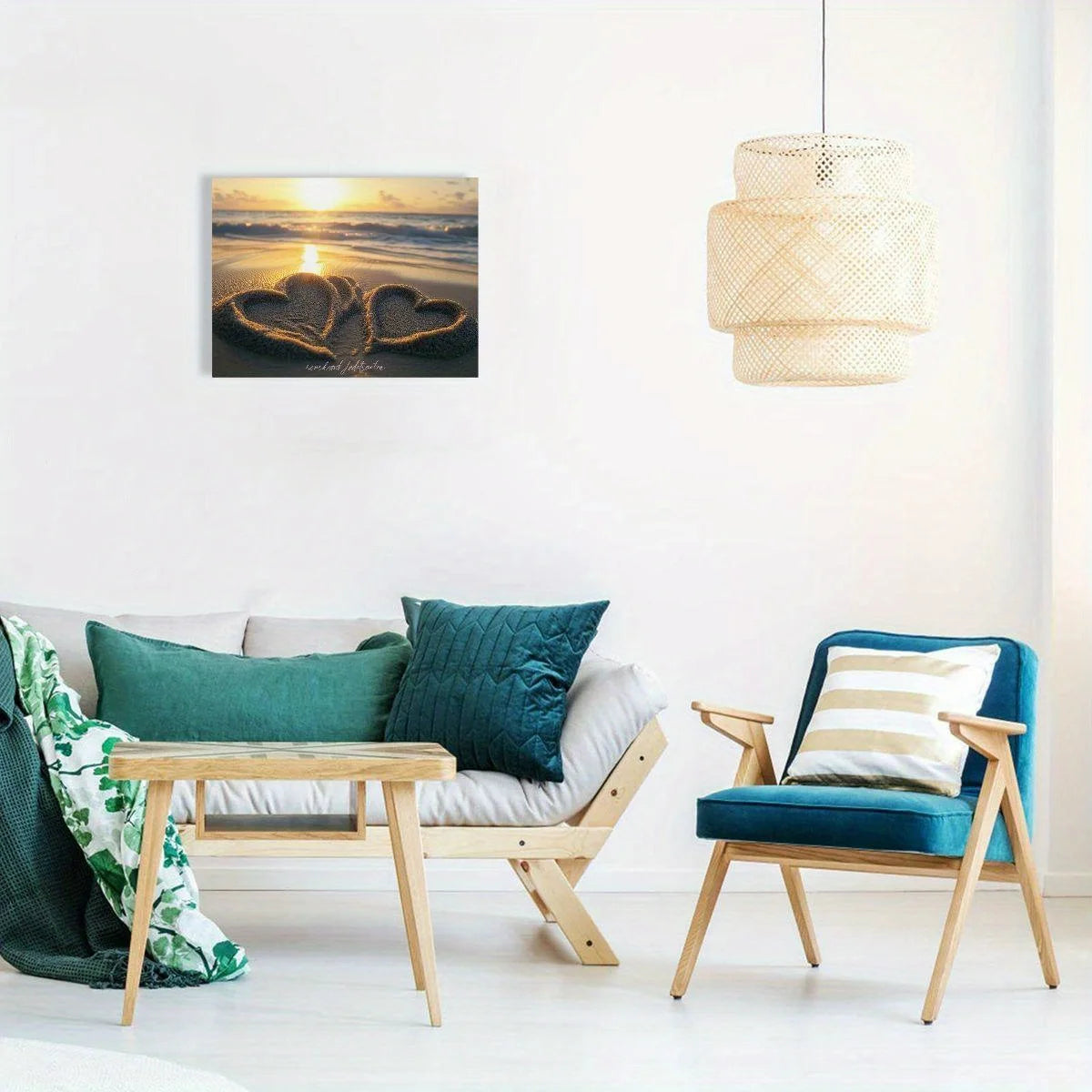 Creative Waterproof Love Theme Canvas Wall Art with Frame
