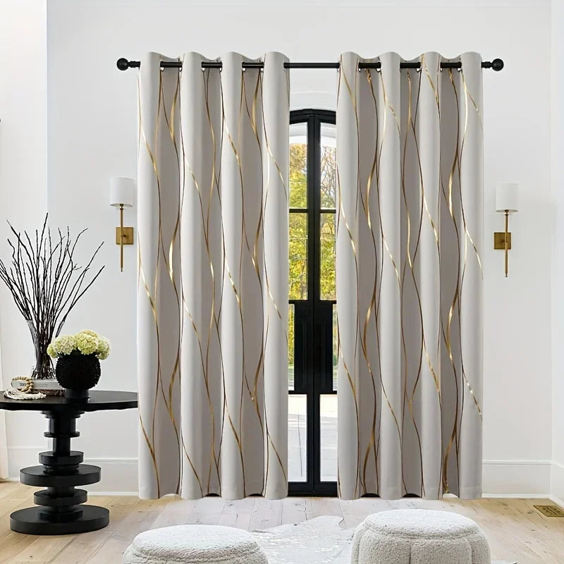 Zhejiang Golden Wave Circle Blackout Curtains Thermal Insulated Drapes