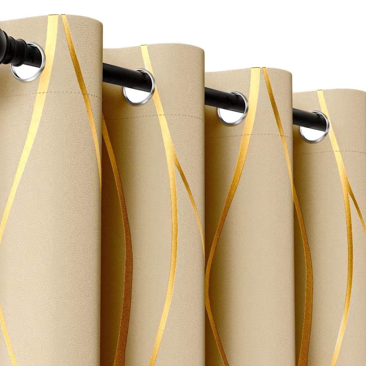 Zhejiang Golden Wave Circle Blackout Curtains Thermal Insulated Drapes