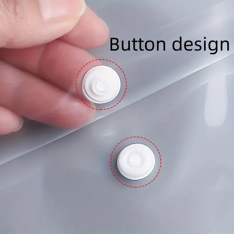 Hign-concerned Transparent Waterproof Plastic Envelope With Button Closure