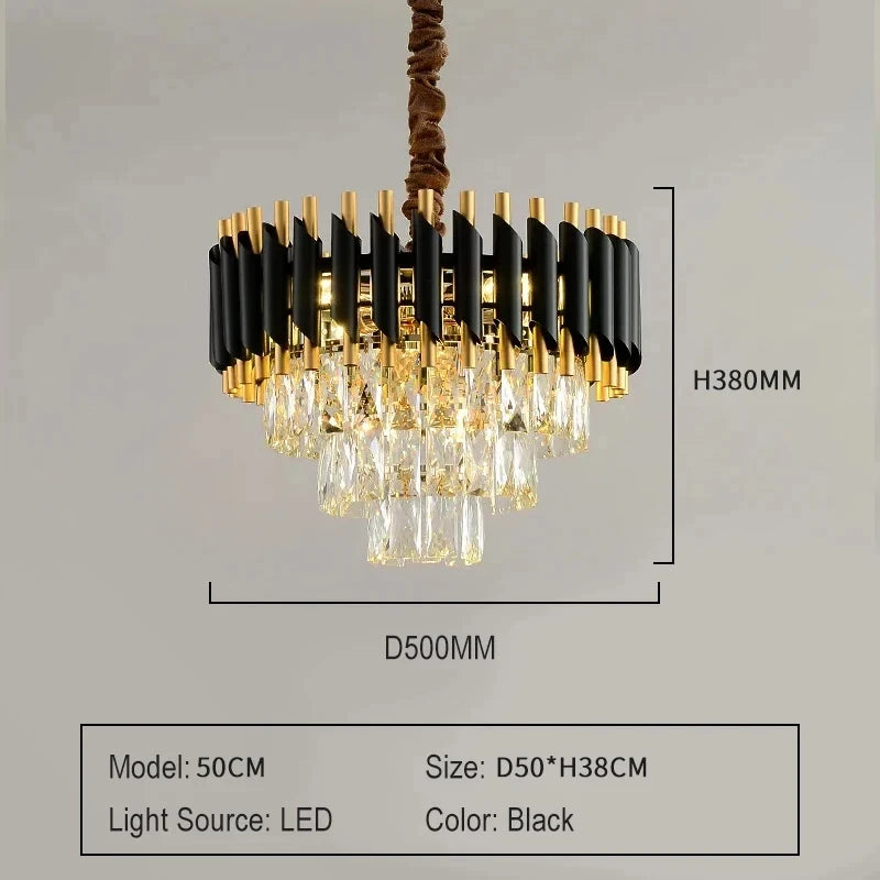 CHYMUIO LIGHT Creative Luxury Crystal Chandelier Pendant LED Light