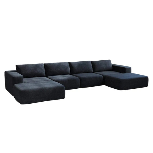 Compression Sofa 3 in 1 Pure Sponge Fabric L Shaped