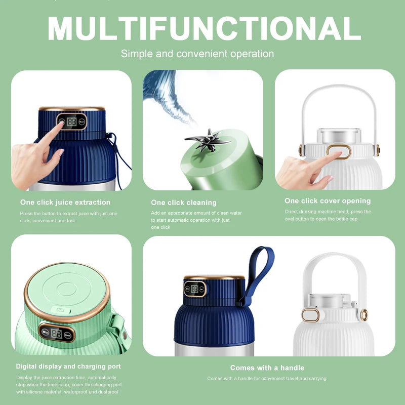 Portable USB Charging Electric Fruit Juicer Blender Machine