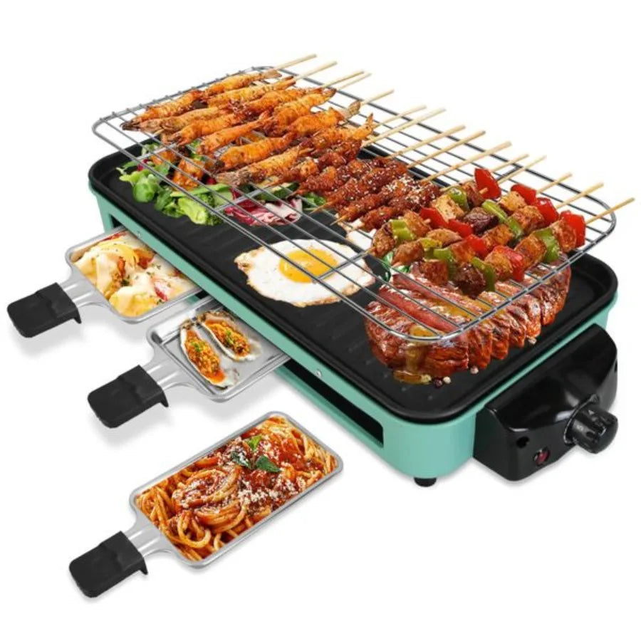 1500W Electric Indoor Grill 2 In 1 With Removable Plate