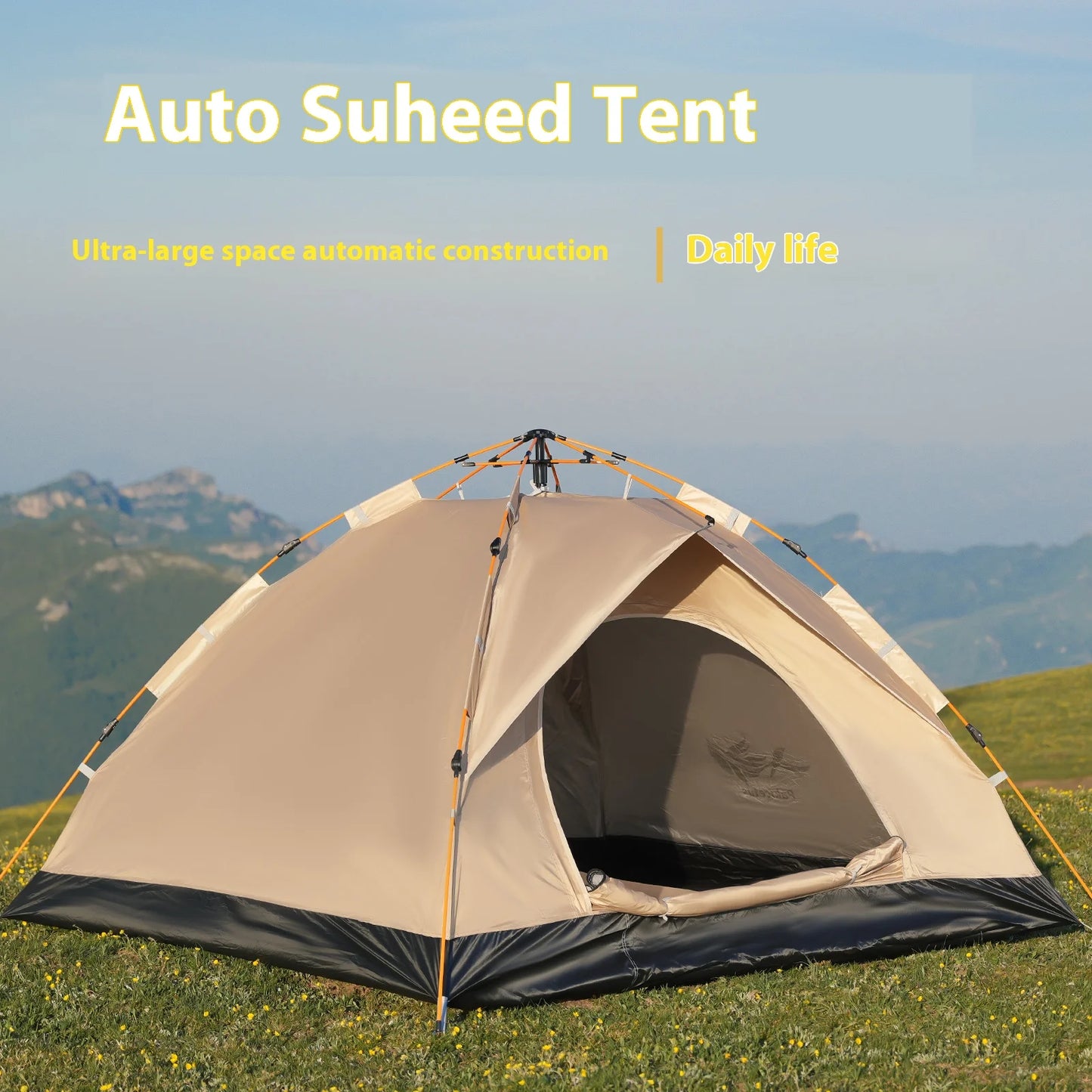 Pakicetus Windproof Camping Tent For Families Easy Setup