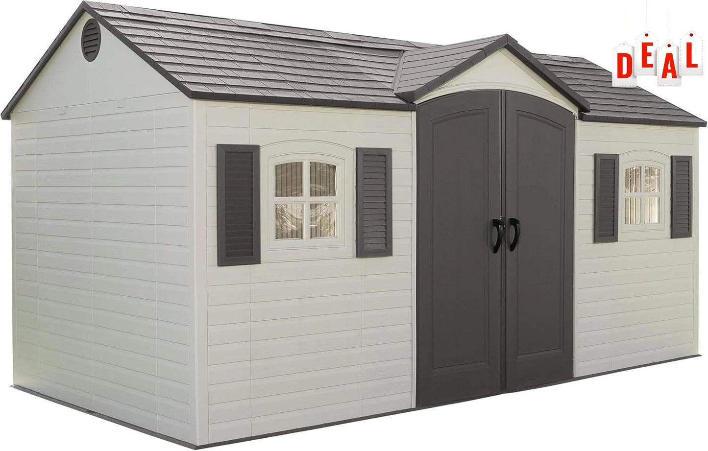 Outdoor Storage Shed Heavy Duty Metal Frame UV Waterproof 6446
