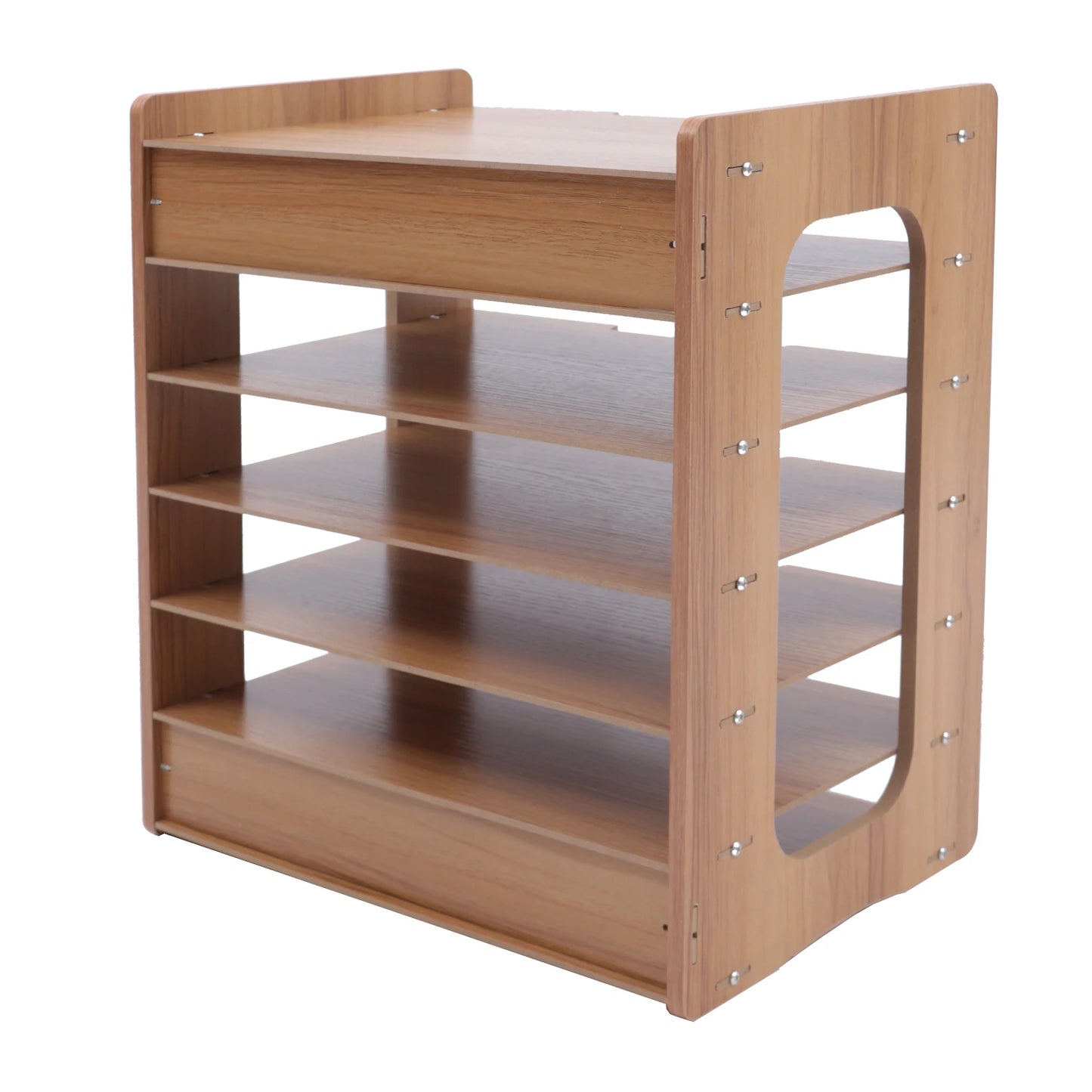 7-Tier Wooden Desk Organizer for Office Papers and Files