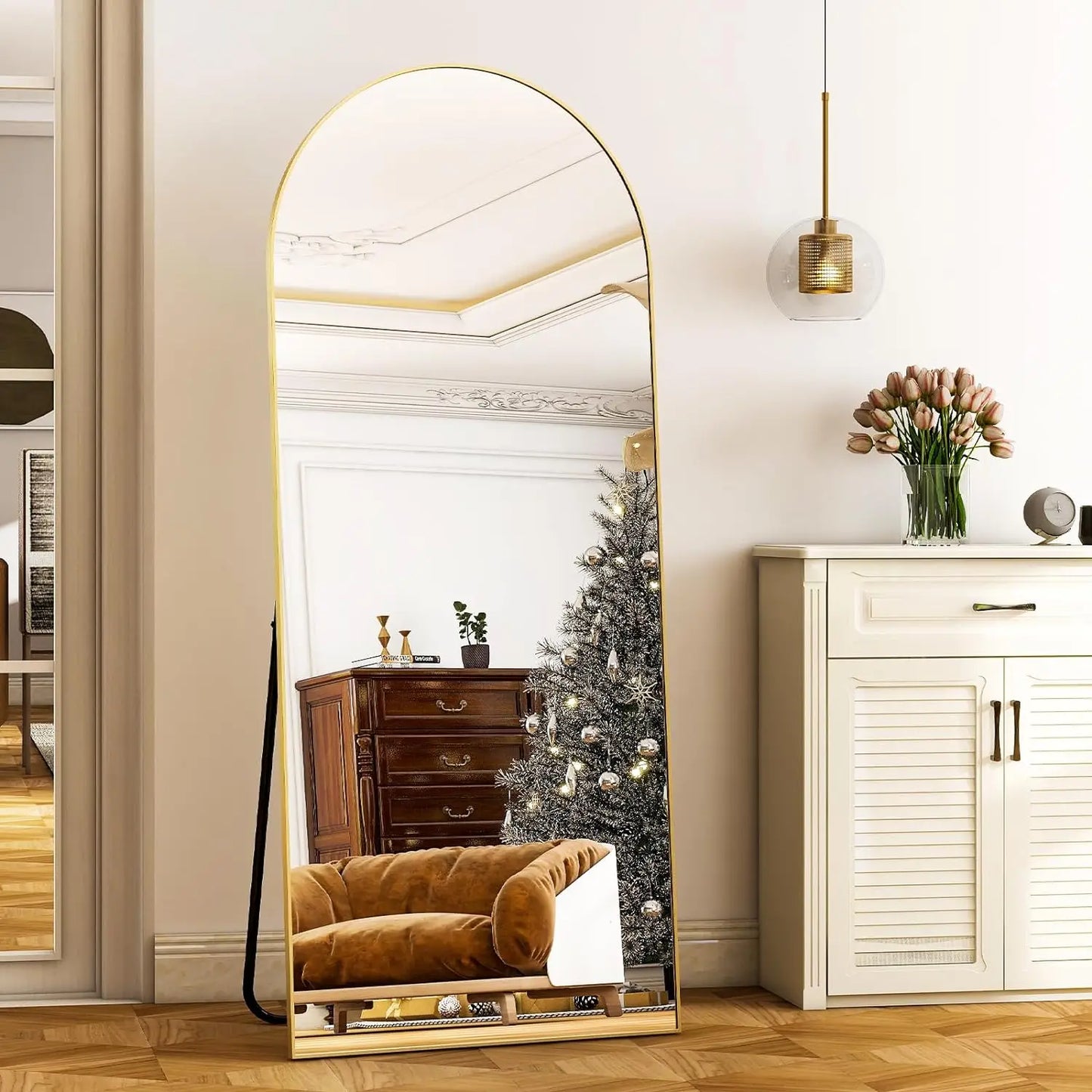 Harrispure Modern Full Length Glass Mirror With Aluminum Alloy Frame