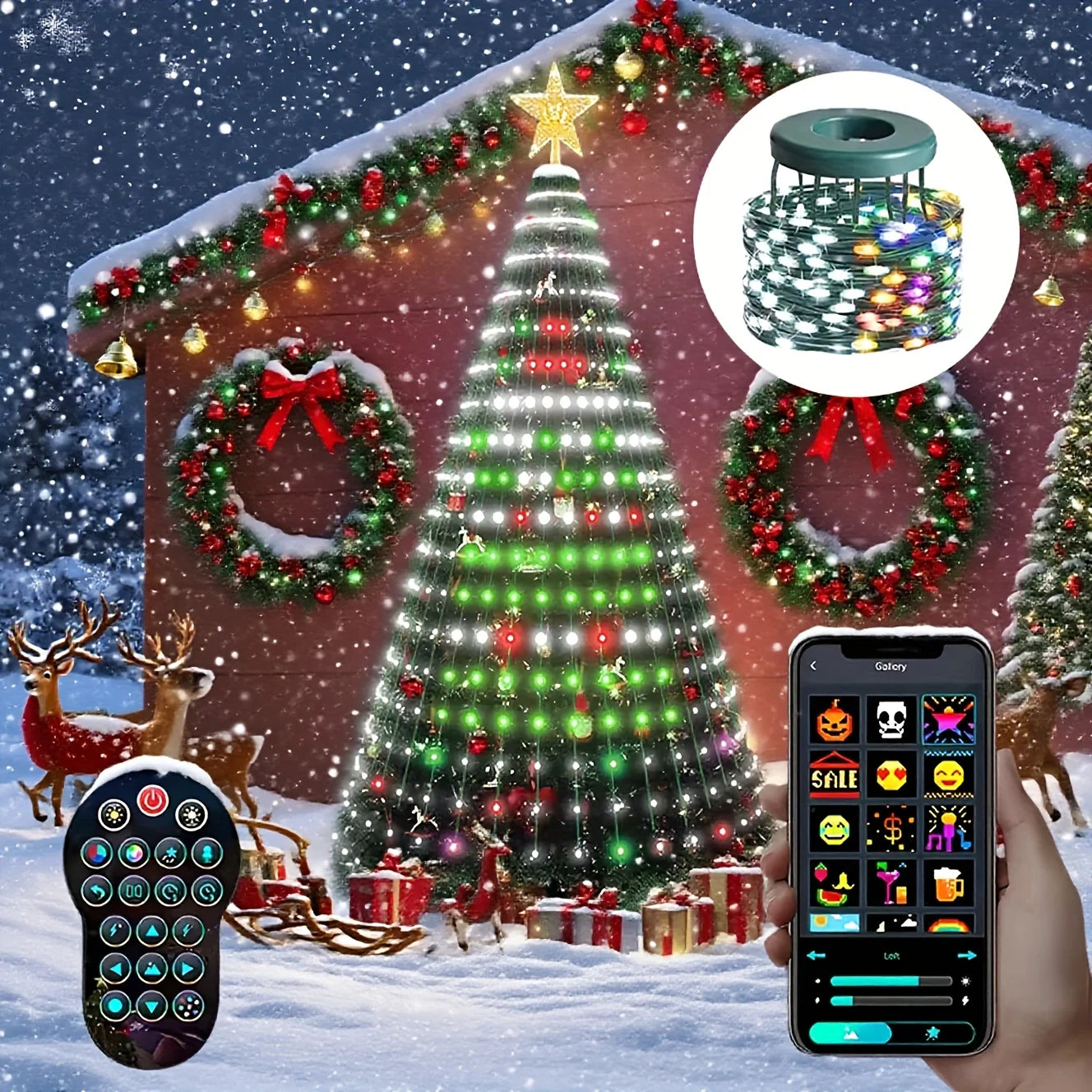 MIMIRGB Smart Christmas Tree Lights With App Control MusicSync IP67