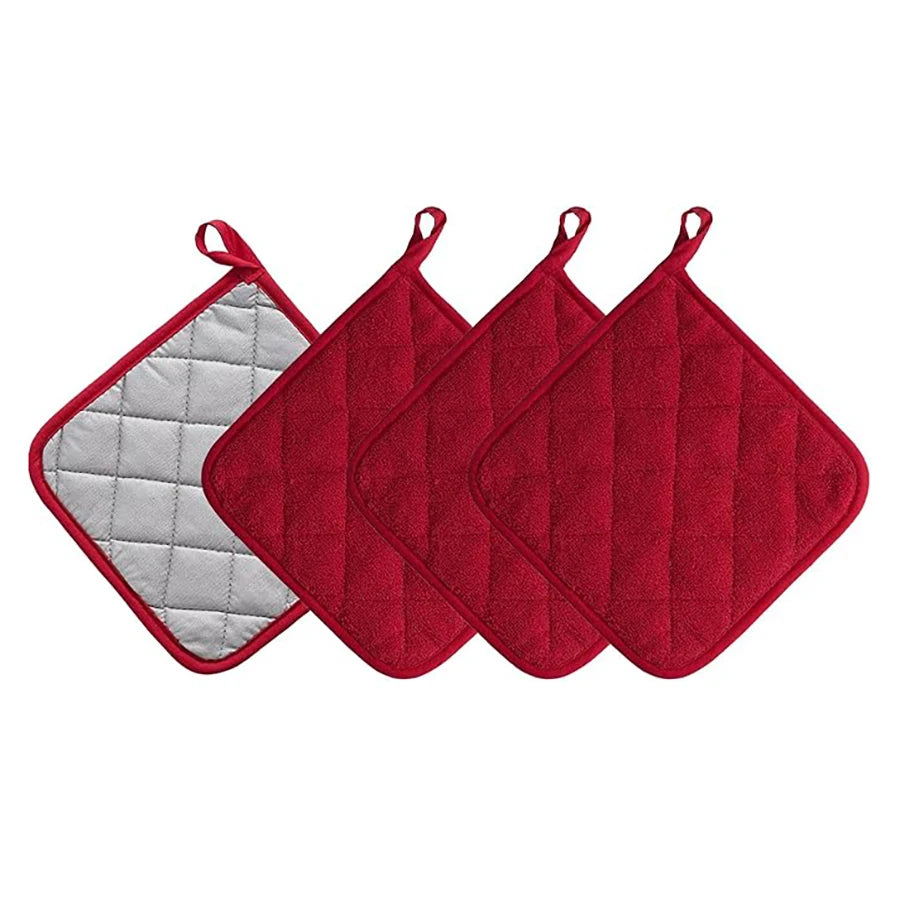 NONECN Kitchen Pot Holders Set Heat Resistant Pure Cotton