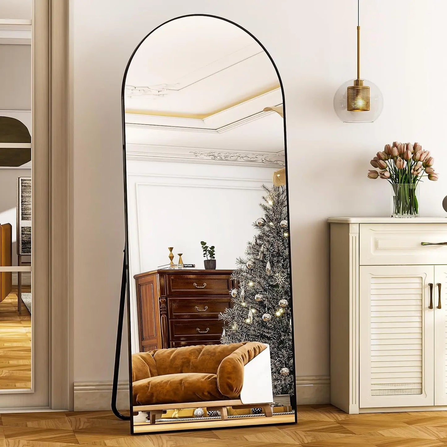 Harrispure Modern Full Length Glass Mirror With Aluminum Alloy Frame