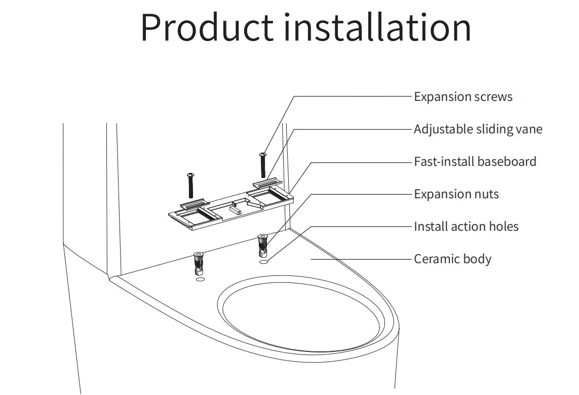BAIHUAN Smart Bidet Toilet Seat With Remote And Light