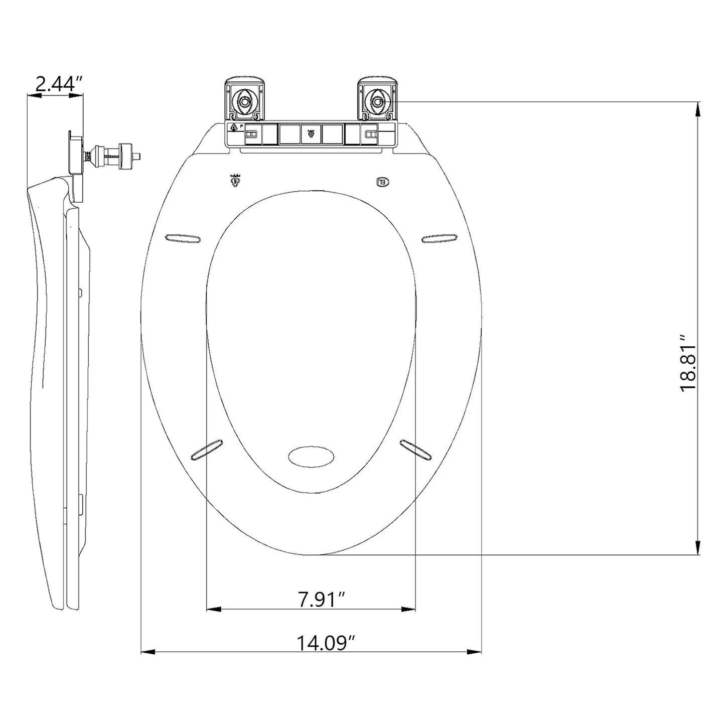 HobbyLane Elongated Toilet Seat With Quick-Release And Soft-Close