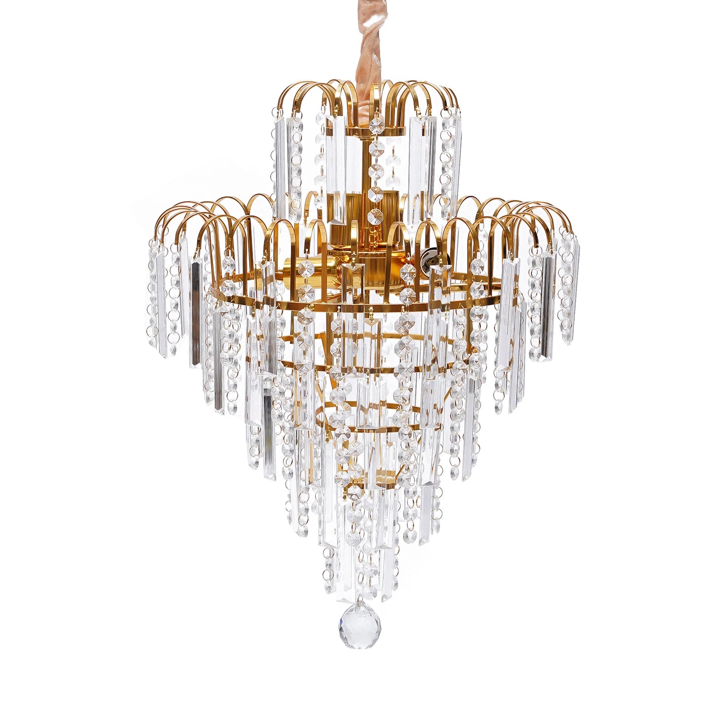 LED Crystal Chandelier Modern Ceiling Light Fixture E14 Pendant