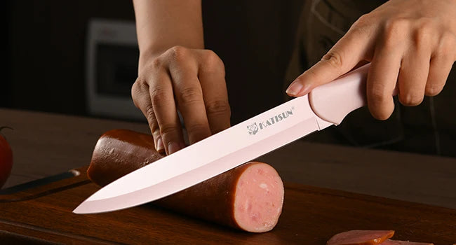 Katisun Knife Set With Blade Covers Carbon Steel Kitchen Tools