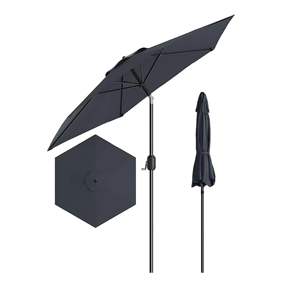 Blissun Outdoor Patio Umbrella With Crank Lift And Tilt