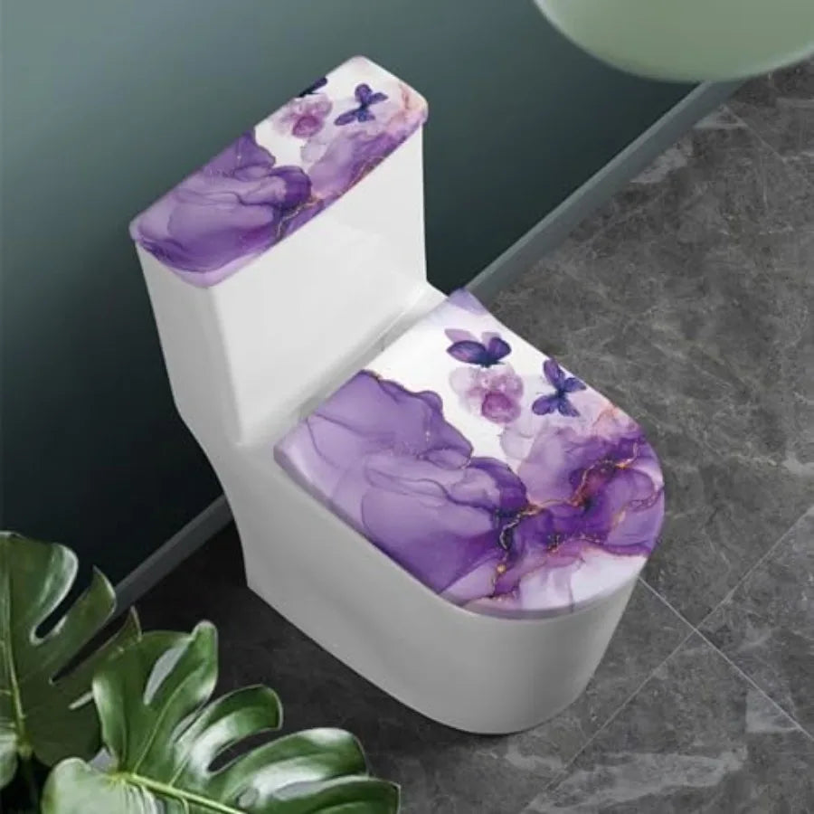 High Concerned Toilet Seat And Tank Lid Cover Set Butterfly