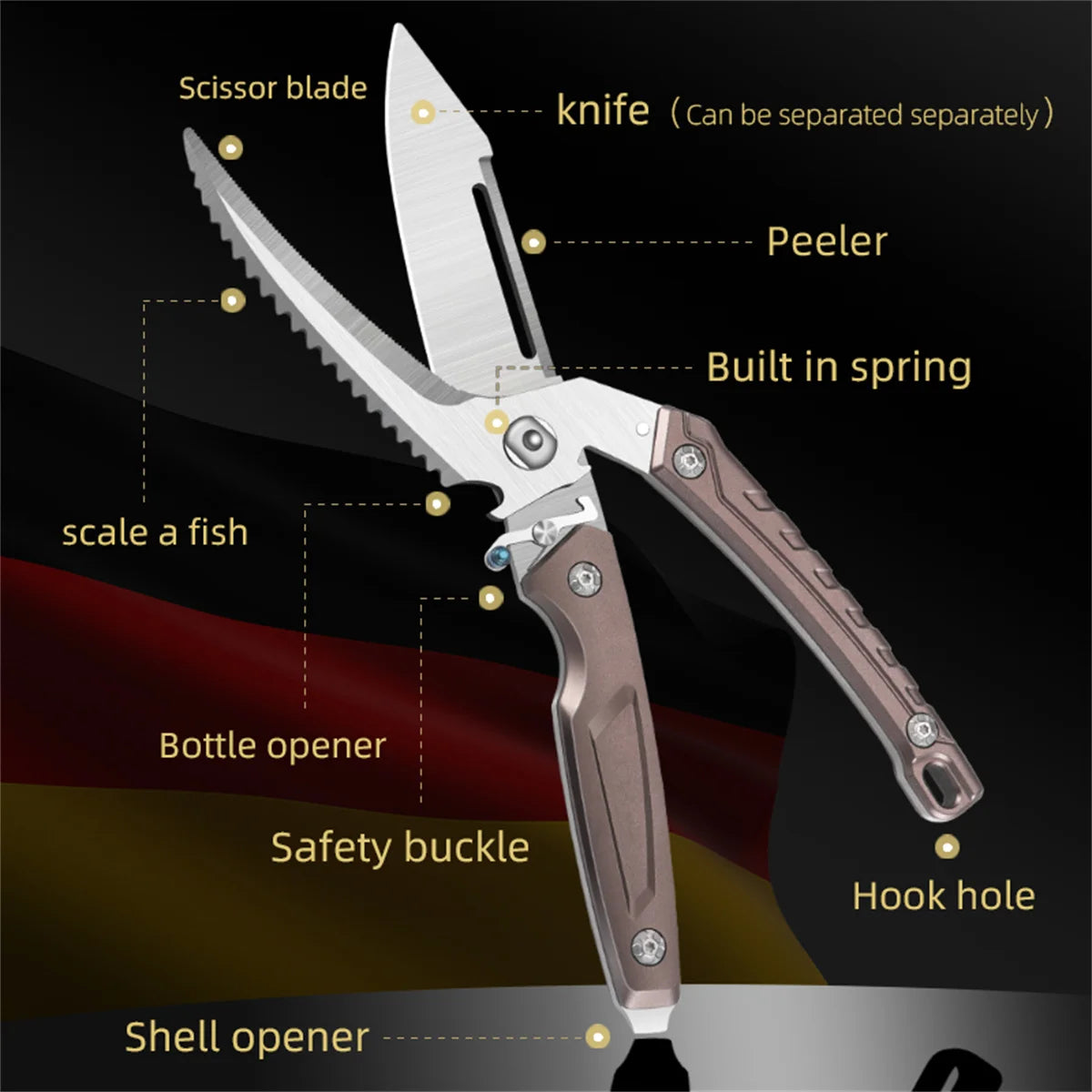 Heavy Duty Poultry Shears Stainless Kitchen Scissors For Chicken Meat